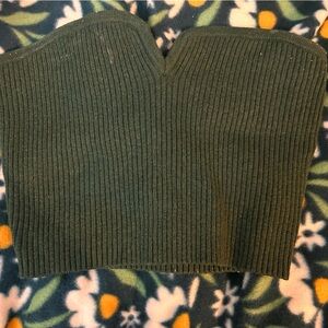 Wild Fable Dark Green Ribbed Shorts